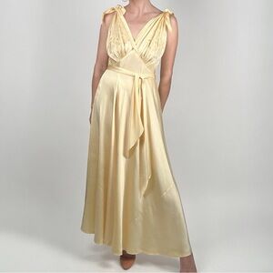 Hand-Sewn Bias Cut Silk Gown